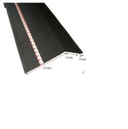 Tagfodplade med tape 2 meters sort